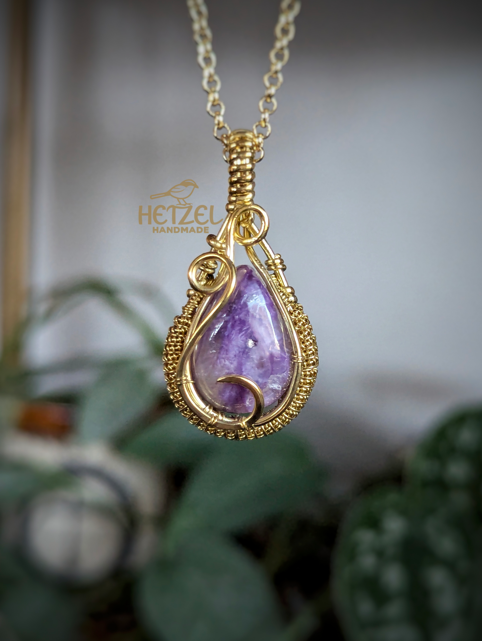 Charoite_Brass_Wire_Wrapped_Ne