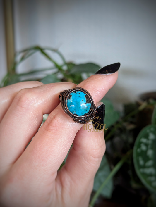 Sylvan Essence – Turquoise Wire Wrapped Ring