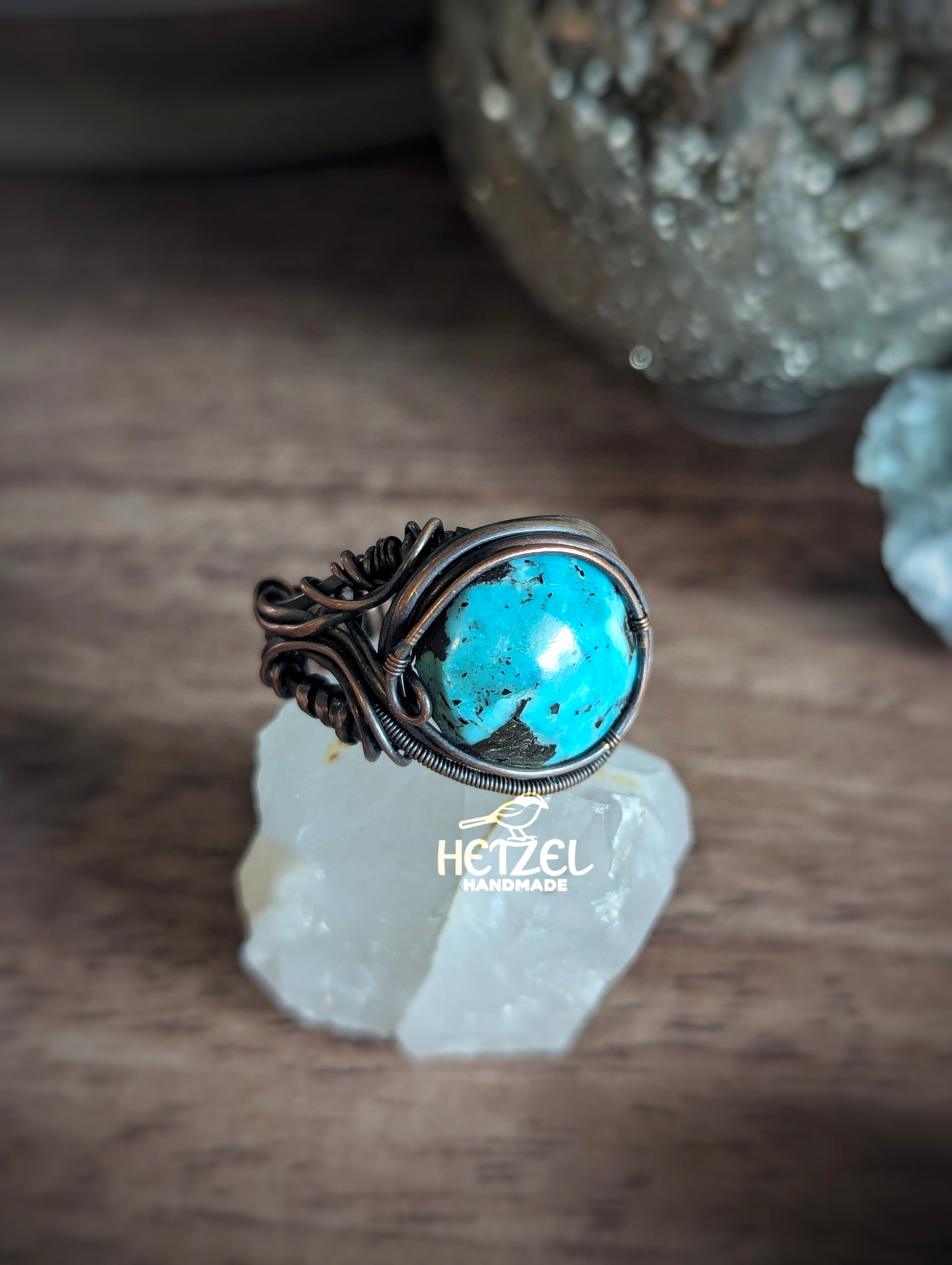 Sylvan Essence – Turquoise Wire Wrapped Ring