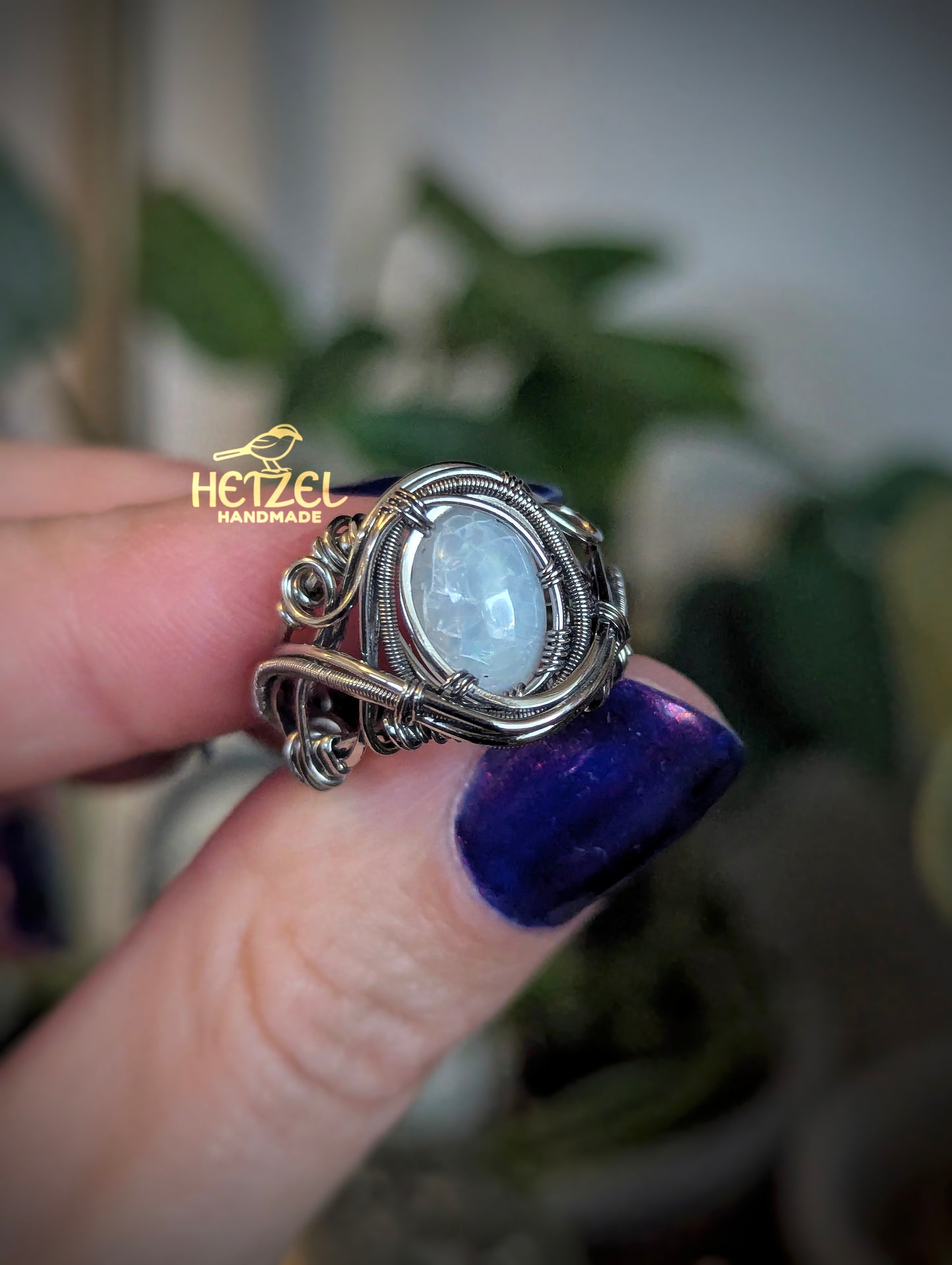 Moonwake - Australian Opal Wire Wrapped Ring