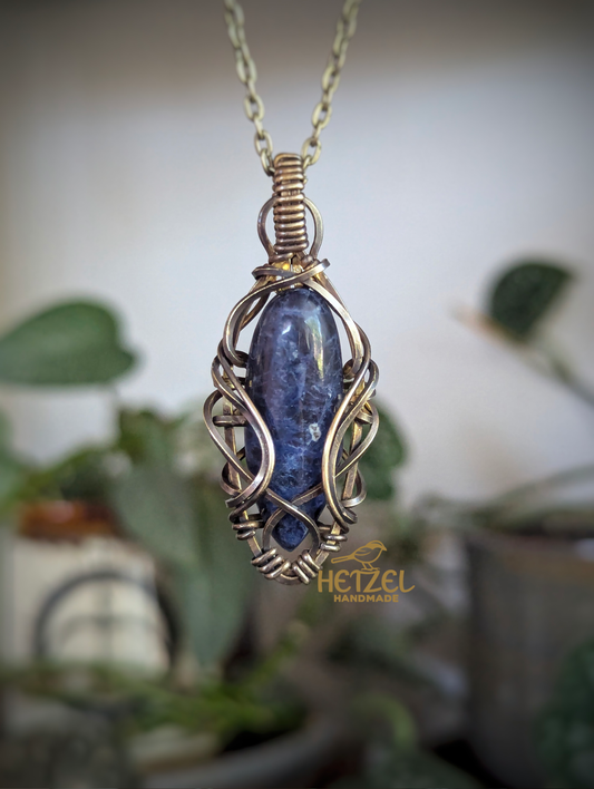 Deepmark – Sodalite Wire Wrapped Pendant Necklace